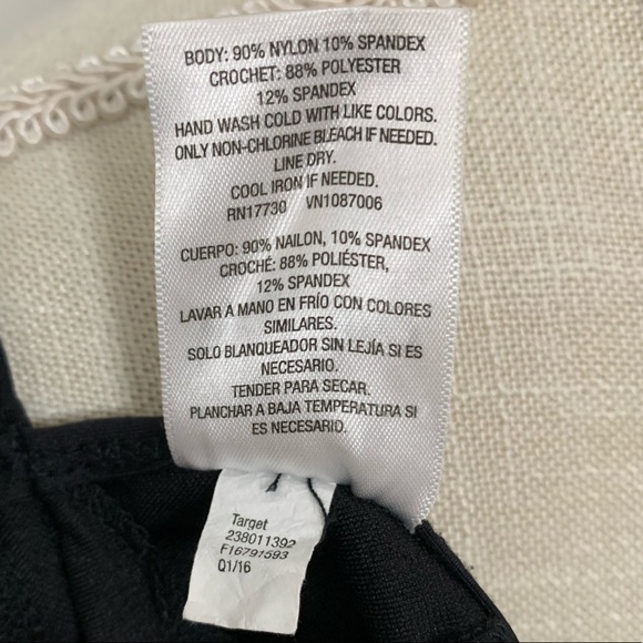 Mossimo Tankini Top - Black - M - Picture 4 of 9